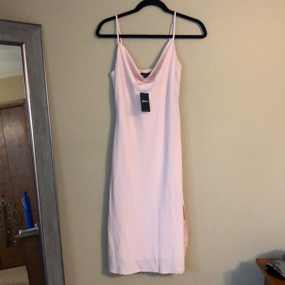 Blush Satin Inspired Cocktail Dress